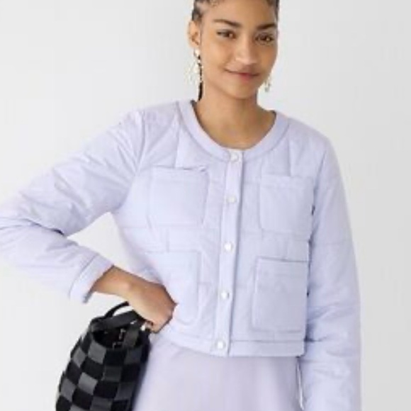 J. Crew Jackets & Blazers - J.Cew Lilac cropped puffer coat.  Xxl